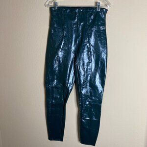 spanx faux leather pull on leggings